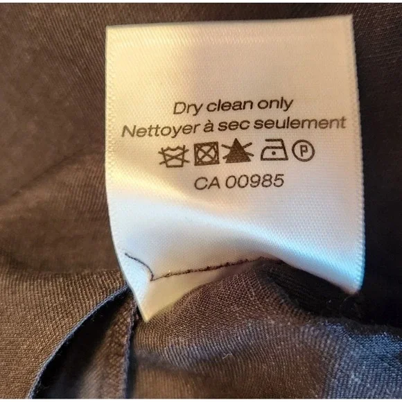 Veronica Beard Womens Ankle Pants Size 8 Black Wide Leg Linen Blend Minimalist - Picture 15 of 15